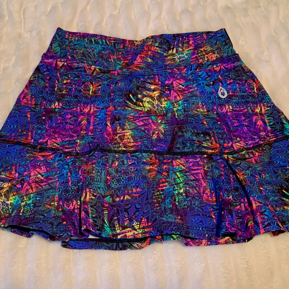 Vibrant Multicolor Dona Jo Women's Tennis Skirt